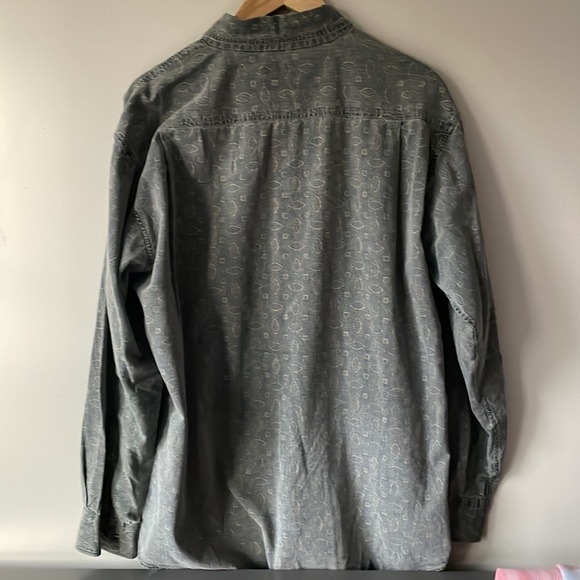 Vintage Woolrich Faded Patterned Print Long Sleeve Cotton Buttondown - Picture 2 of 7